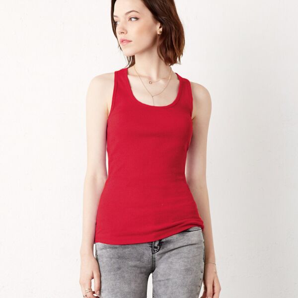 +CANVAS Ladies' 2x1 Rib Racerback Longer Length Tank Thumbnail