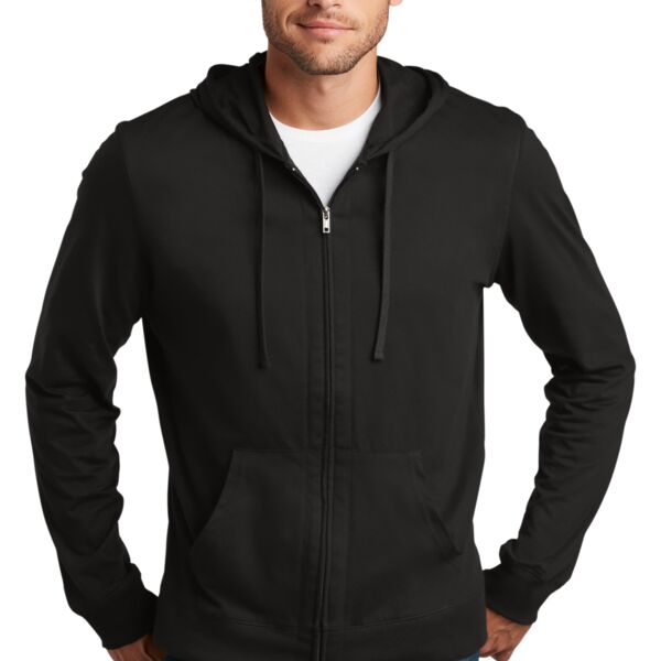 District Young Mens Jersey Full Zip Hoodie Thumbnail
