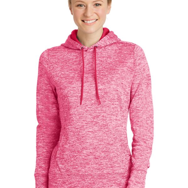 Sport Tek Ladies PosiCharge ® Electric Heather Fleece Hooded Pullover Thumbnail