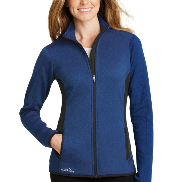Eddie Bauer Ladies Full Zip Heather Stretch Fleece Jacket Thumbnail