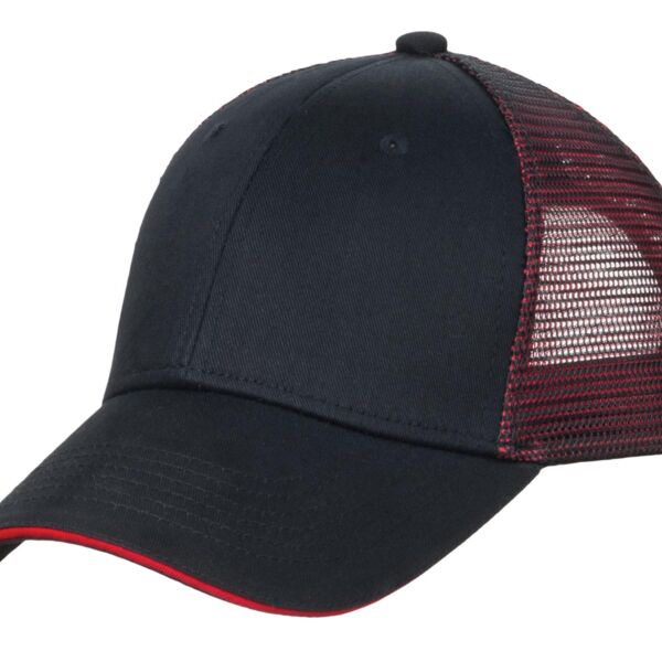 Port Authority Double Mesh Snapback Sandwich Bill Cap Thumbnail