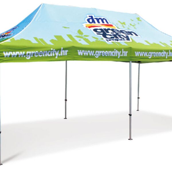 10ft x20ft Canopy Tent Full Color Print with Hexagon-Leg Aluminum Frame Thumbnail