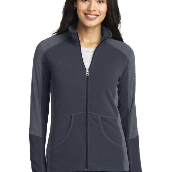 Port Authority Ladies Colorblock Microfleece Jacket Thumbnail
