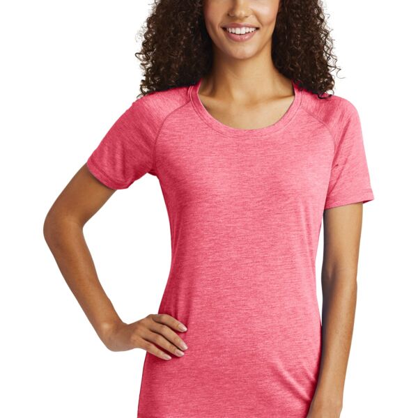 Ladies PosiCharge Tri Blend Wicking Scoop Neck Raglan Tee Thumbnail