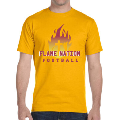 Adult Flame Nation Football WOA Logo on Gold Thumbnail