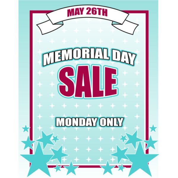 Memorial Day Sale 22x28 Thumbnail