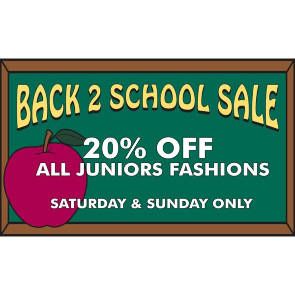 Back To School Sale 60x36 Thumbnail