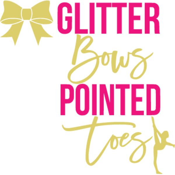 Glitter Bows - Pointed Toes Gymnastics Design Thumbnail
