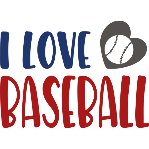 I Love Baseball Design Thumbnail