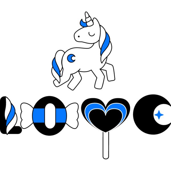 Love Unicorn WORL Blue Line Thumbnail