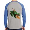 Mens Full Color PosiCharge Long Sleeve Tri Blend Wicking Raglan Tee Thumbnail