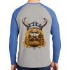 Mens Full Color PosiCharge Long Sleeve Tri Blend Wicking Raglan Tee Thumbnail