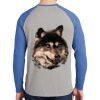 Mens Full Color PosiCharge Long Sleeve Tri Blend Wicking Raglan Tee Thumbnail