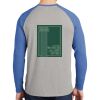 Mens Full Color PosiCharge Long Sleeve Tri Blend Wicking Raglan Tee Thumbnail