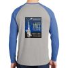Mens Full Color PosiCharge Long Sleeve Tri Blend Wicking Raglan Tee Thumbnail