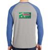 Mens Full Color PosiCharge Long Sleeve Tri Blend Wicking Raglan Tee Thumbnail