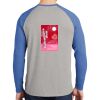 Mens Full Color PosiCharge Long Sleeve Tri Blend Wicking Raglan Tee Thumbnail