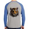 Mens Full Color PosiCharge Long Sleeve Tri Blend Wicking Raglan Tee Thumbnail