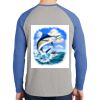Mens Full Color PosiCharge Long Sleeve Tri Blend Wicking Raglan Tee Thumbnail
