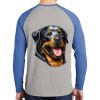 Mens Full Color PosiCharge Long Sleeve Tri Blend Wicking Raglan Tee Thumbnail