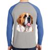 Mens Full Color PosiCharge Long Sleeve Tri Blend Wicking Raglan Tee Thumbnail
