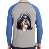 Mens Full Color PosiCharge Long Sleeve Tri Blend Wicking Raglan Tee Thumbnail