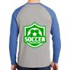 Mens Full Color PosiCharge Long Sleeve Tri Blend Wicking Raglan Tee Thumbnail