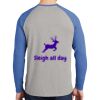 Mens Full Color PosiCharge Long Sleeve Tri Blend Wicking Raglan Tee Thumbnail