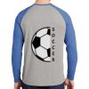 Mens Full Color PosiCharge Long Sleeve Tri Blend Wicking Raglan Tee Thumbnail