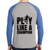 Mens Full Color PosiCharge Long Sleeve Tri Blend Wicking Raglan Tee Thumbnail