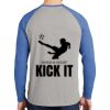 Mens Full Color PosiCharge Long Sleeve Tri Blend Wicking Raglan Tee Thumbnail