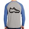 Mens Full Color PosiCharge Long Sleeve Tri Blend Wicking Raglan Tee Thumbnail