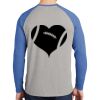 Mens Full Color PosiCharge Long Sleeve Tri Blend Wicking Raglan Tee Thumbnail