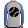 Mens Full Color PosiCharge Long Sleeve Tri Blend Wicking Raglan Tee Thumbnail