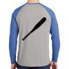 Mens Full Color PosiCharge Long Sleeve Tri Blend Wicking Raglan Tee Thumbnail
