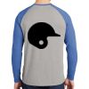 Mens Full Color PosiCharge Long Sleeve Tri Blend Wicking Raglan Tee Thumbnail