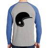 Mens Full Color PosiCharge Long Sleeve Tri Blend Wicking Raglan Tee Thumbnail