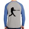 Mens Full Color PosiCharge Long Sleeve Tri Blend Wicking Raglan Tee Thumbnail