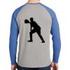 Mens Full Color PosiCharge Long Sleeve Tri Blend Wicking Raglan Tee Thumbnail