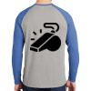 Mens Full Color PosiCharge Long Sleeve Tri Blend Wicking Raglan Tee Thumbnail