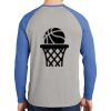 Mens Full Color PosiCharge Long Sleeve Tri Blend Wicking Raglan Tee Thumbnail