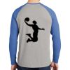 Mens Full Color PosiCharge Long Sleeve Tri Blend Wicking Raglan Tee Thumbnail