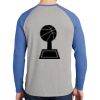 Mens Full Color PosiCharge Long Sleeve Tri Blend Wicking Raglan Tee Thumbnail