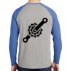 Mens Full Color PosiCharge Long Sleeve Tri Blend Wicking Raglan Tee Thumbnail
