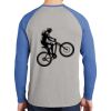 Mens Full Color PosiCharge Long Sleeve Tri Blend Wicking Raglan Tee Thumbnail