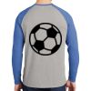 Mens Full Color PosiCharge Long Sleeve Tri Blend Wicking Raglan Tee Thumbnail