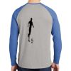 Mens Full Color PosiCharge Long Sleeve Tri Blend Wicking Raglan Tee Thumbnail