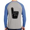 Mens Full Color PosiCharge Long Sleeve Tri Blend Wicking Raglan Tee Thumbnail