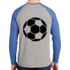 Mens Full Color PosiCharge Long Sleeve Tri Blend Wicking Raglan Tee Thumbnail