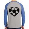 Mens Full Color PosiCharge Long Sleeve Tri Blend Wicking Raglan Tee Thumbnail